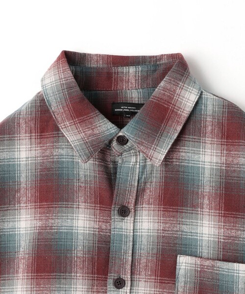 green label relaxing（グリーンレーベルリラクシング）の「TJ オンブレチェック ネルシャツ / キッズ  140cm-160cm（シャツ/ブラウス・キッズ・ワインレッド/オレンジ系その他・150cm/160cm/140cm）」の13枚目の写真