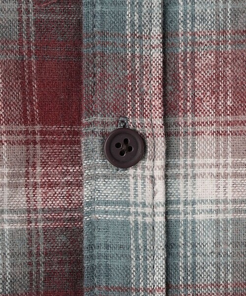 green label relaxing（グリーンレーベルリラクシング）の「TJ オンブレチェック ネルシャツ / キッズ  140cm-160cm（シャツ/ブラウス・キッズ・ワインレッド/オレンジ系その他・150cm/160cm/140cm）」の14枚目の写真