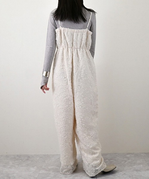 花柄シアージャガードキャミオールインワン（サロペット