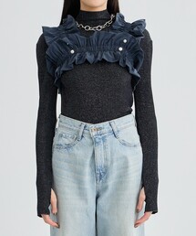 HOUGA suzy frill belt ベージュ　ホウガ　ベルト HOUGA suzy frill belt ベージュ ホウガ ベルト HOUGA frill belt