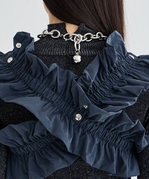 HOUGA suzy frill belt ベージュ　ホウガ　ベルト HOUGA suzy frill belt ベージュ ホウガ ベルト HOUGA suzy frill belt
