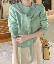レイヤード風 プルオーバー」に該当するニット/セーター