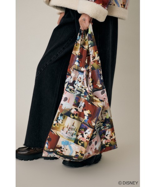 Disney SERIES CREATED by MUS(ディズニーシリーズクリエイテッドバイエムユーエス)の「MD MARCHE PACKABLE バッグ(エコバッグ/サブバッグ・レディース・ブラウン/ブラック・FREE)」の2枚目の写真