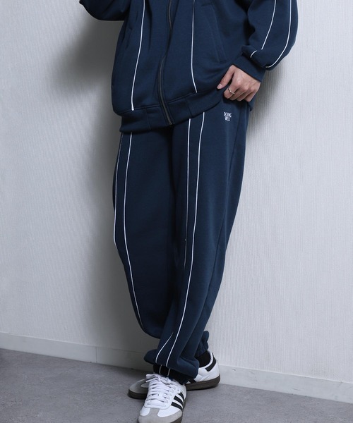 ZIP FIVE(ジップファイブ)の「【ZIP FIVE】 ワンポイント 刺繍 トラックパンツ サイドライン / パイピング 【セットアップ可】(スウェットパンツ・メンズ・ホワイト/オートミール/チャコール/ネイビー/ブラック系/ブラック/杢グレー/ブルー/グレー系/ネイビー系・MEDIUM/LARGE/X-LARGE)」の8枚目の写真