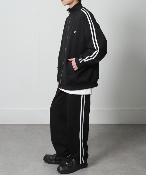 ZIP FIVE(ジップファイブ)の「【ZIP FIVE】 ワンポイント 刺繍 トラックパンツ サイドライン / パイピング 【セットアップ可】(スウェットパンツ・メンズ・ホワイト/オートミール/チャコール/ネイビー/ブラック系/ブラック/杢グレー/ブルー/グレー系/ネイビー系・MEDIUM/LARGE/X-LARGE)」の21枚目の写真