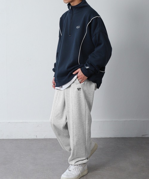 ZIP FIVE(ジップファイブ)の「【ZIP FIVE】 ワンポイント 刺繍 トラックパンツ サイドライン / パイピング 【セットアップ可】(スウェットパンツ・メンズ・ホワイト/オートミール/チャコール/ネイビー/ブラック系/ブラック/杢グレー/ブルー/グレー系/ネイビー系・MEDIUM/LARGE/X-LARGE)」の12枚目の写真