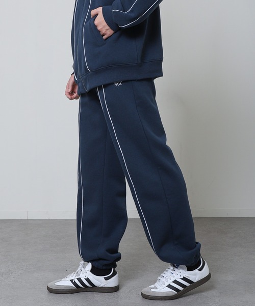 ZIP FIVE(ジップファイブ)の「【ZIP FIVE】 ワンポイント 刺繍 トラックパンツ サイドライン / パイピング 【セットアップ可】(スウェットパンツ・メンズ・ホワイト/オートミール/チャコール/ネイビー/ブラック系/ブラック/杢グレー/ブルー/グレー系/ネイビー系・MEDIUM/LARGE/X-LARGE)」の14枚目の写真