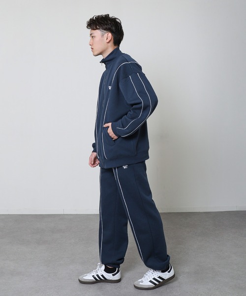 ZIP FIVE(ジップファイブ)の「【ZIP FIVE】 ワンポイント 刺繍 トラックパンツ サイドライン / パイピング 【セットアップ可】(スウェットパンツ・メンズ・ホワイト/オートミール/チャコール/ネイビー/ブラック系/ブラック/杢グレー/ブルー/グレー系/ネイビー系・MEDIUM/LARGE/X-LARGE)」の15枚目の写真