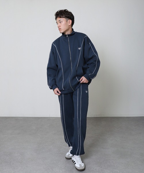 ZIP FIVE(ジップファイブ)の「【ZIP FIVE】 ワンポイント 刺繍 トラックパンツ サイドライン / パイピング 【セットアップ可】(スウェットパンツ・メンズ・ホワイト/オートミール/チャコール/ネイビー/ブラック系/ブラック/杢グレー/ブルー/グレー系/ネイビー系・MEDIUM/LARGE/X-LARGE)」の17枚目の写真