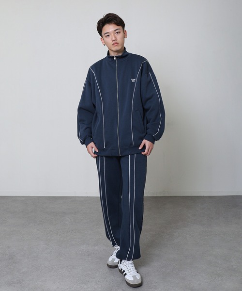 ZIP FIVE(ジップファイブ)の「【ZIP FIVE】 ワンポイント 刺繍 トラックパンツ サイドライン / パイピング 【セットアップ可】(スウェットパンツ・メンズ・ホワイト/オートミール/チャコール/ネイビー/ブラック系/ブラック/杢グレー/ブルー/グレー系/ネイビー系・MEDIUM/LARGE/X-LARGE)」の18枚目の写真