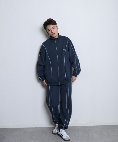 ZIP FIVE(ジップファイブ)の「【ZIP FIVE】 ワンポイント 刺繍 トラックパンツ サイドライン / パイピング 【セットアップ可】(スウェットパンツ・メンズ・ホワイト/オートミール/チャコール/ネイビー/ブラック系/ブラック/杢グレー/ブルー/グレー系/ネイビー系・MEDIUM/LARGE/X-LARGE)」の19枚目の写真