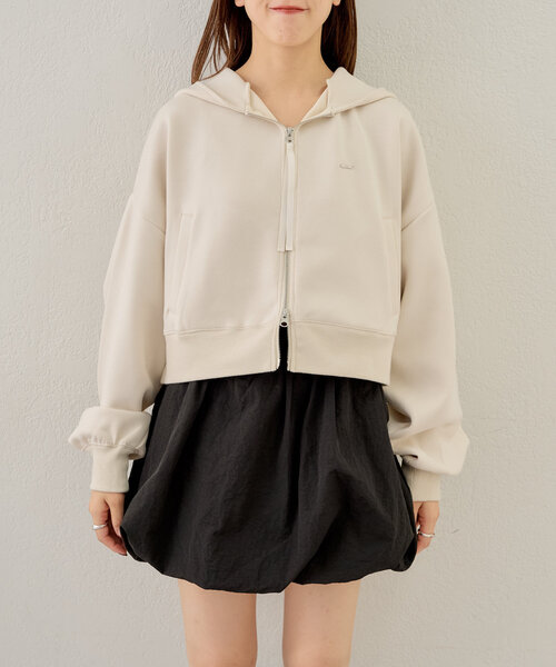 Chico(チコ)の「フード付きダンボールジップパーカー(Tシャツ/カットソー・レディース・ブラック/アイボリー/グレー・FREE)」の22枚目の写真