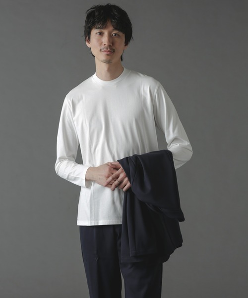 NANO universe（ナノユニバース）の「ジャケT(R) クルーネック 長袖（Tシャツ/カットソー・メンズ・ホワイト/ブラック・S/XL/L/M）」の19枚目の写真