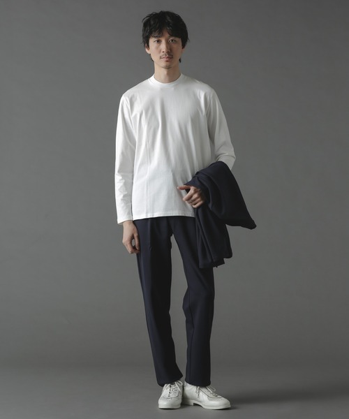 NANO universe（ナノユニバース）の「ジャケT(R) クルーネック 長袖（Tシャツ/カットソー・メンズ・ホワイト/ブラック・S/XL/L/M）」の22枚目の写真