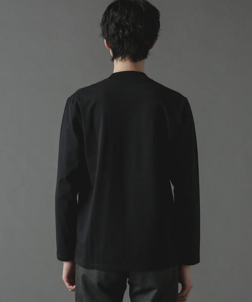 NANO universe（ナノユニバース）の「ジャケT(R) クルーネック 長袖（Tシャツ/カットソー・メンズ・ホワイト/ブラック・S/XL/L/M）」の12枚目の写真