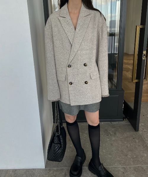willfully fringe nep tweed peaked JK WILLFULLY（ウィルフリー）の 
