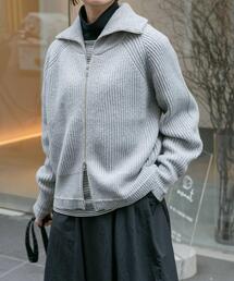 FORK&SPOON | 『WEB/一部店舗限定』FORK&SPOON ウォッシャブルローゲージニットジップカーディガン(カーディガン/ボレロ)