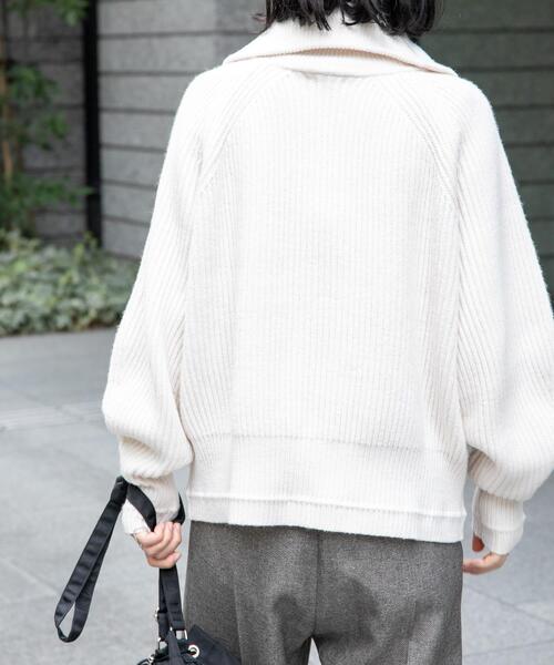 FORK&SPOON（フォークアンドスプーン）の「『WEB/一部店舗限定』FORK&SPOON　ウォッシャブルローゲージニットジップカーディガン（カーディガン/ボレロ・レディース・オフホワイト/グレー系その他・1）」の17枚目の写真