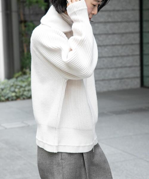 FORK&SPOON（フォークアンドスプーン）の「『WEB/一部店舗限定』FORK&SPOON　ウォッシャブルローゲージニットジップカーディガン（カーディガン/ボレロ・レディース・オフホワイト/グレー系その他・1）」の18枚目の写真