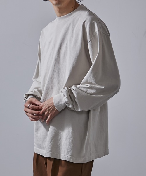 LOS ANGELES APPAREL(ロサンゼルスアパレル)の「【Los Angeles Apparel】6.5oz L/S Garment Dye T-Shirt 6.5オンス ガーメントダイ ロングスリーブTシャツ ロンT UNTR(Tシャツ/カットソー・メンズ・ゴールド/ネイビー/レッド/ライトグリーン/ホワイト/ブルー/グレー/ブラック・S/M/L/XL)」の3枚目の写真