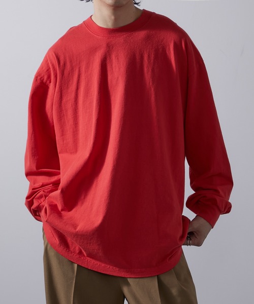 LOS ANGELES APPAREL(ロサンゼルスアパレル)の「【Los Angeles Apparel】6.5oz L/S Garment Dye T-Shirt 6.5オンス ガーメントダイ ロングスリーブTシャツ ロンT UNTR(Tシャツ/カットソー・メンズ・ゴールド/ネイビー/レッド/ライトグリーン/ホワイト/ブルー/グレー/ブラック・S/M/L/XL)」の7枚目の写真