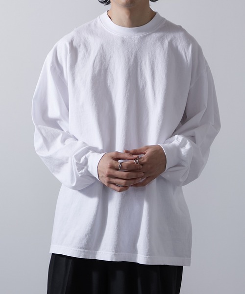 LOS ANGELES APPAREL(ロサンゼルスアパレル)の「【Los Angeles Apparel】6.5oz L/S Garment Dye T-Shirt 6.5オンス ガーメントダイ ロングスリーブTシャツ ロンT UNTR(Tシャツ/カットソー・メンズ・ゴールド/ネイビー/レッド/ライトグリーン/ホワイト/ブルー/グレー/ブラック・S/M/L/XL)」の1枚目の写真