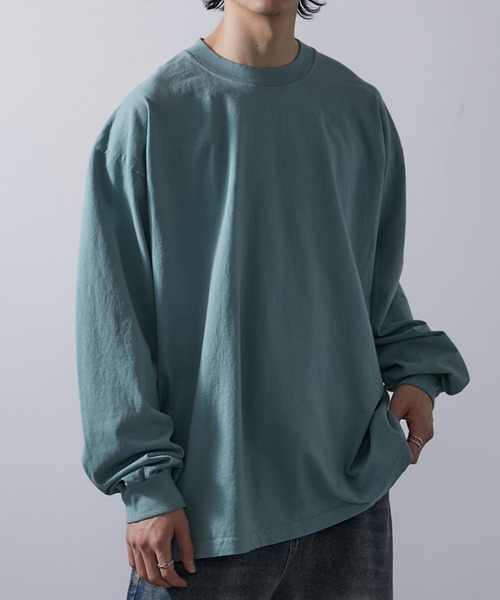 LOS ANGELES APPAREL(ロサンゼルスアパレル)の「【Los Angeles Apparel】6.5oz L/S Garment Dye T-Shirt 6.5オンス ガーメントダイ ロングスリーブTシャツ ロンT UNTR(Tシャツ/カットソー・メンズ・ゴールド/ネイビー/レッド/ライトグリーン/ホワイト/ブルー/グレー/ブラック・S/M/L/XL)」の4枚目の写真