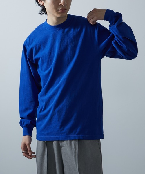 LOS ANGELES APPAREL(ロサンゼルスアパレル)の「【Los Angeles Apparel】6.5oz L/S Garment Dye T-Shirt 6.5オンス ガーメントダイ ロングスリーブTシャツ ロンT UNTR(Tシャツ/カットソー・メンズ・ゴールド/ネイビー/レッド/ライトグリーン/ホワイト/ブルー/グレー/ブラック・S/M/L/XL)」の9枚目の写真