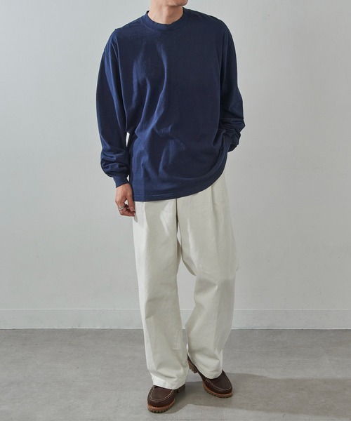 LOS ANGELES APPAREL(ロサンゼルスアパレル)の「【Los Angeles Apparel】6.5oz L/S Garment Dye T-Shirt 6.5オンス ガーメントダイ ロングスリーブTシャツ ロンT UNTR(Tシャツ/カットソー・メンズ・ゴールド/ネイビー/レッド/ライトグリーン/ホワイト/ブルー/グレー/ブラック・S/M/L/XL)」の16枚目の写真