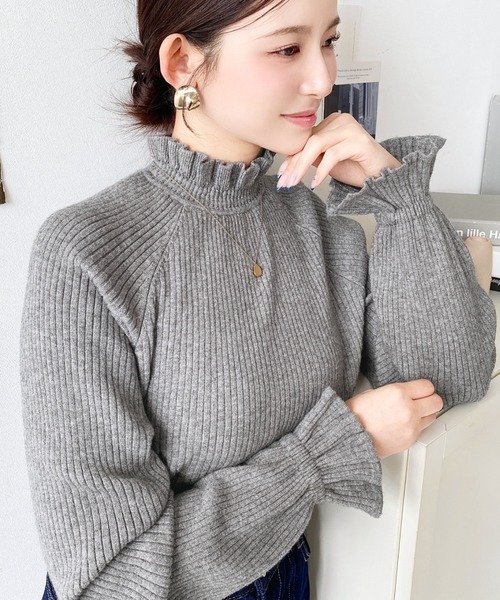 セール】キャンディスリーブリブニットプルオーバー（ニット/セーター