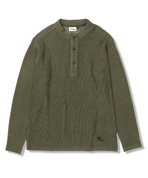 Foxfire(フォックスファイヤー)の「コーデュロイヘンリーネック(Tシャツ/カットソー・メンズ・ブラウン/ブラック/オリーブ/ダークグレー・M/L/XL/S)」の1枚目の写真