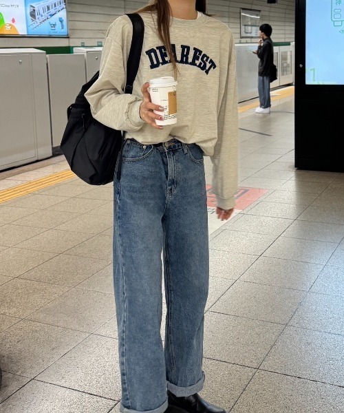 Sorriso（ソリッソ）の「カレッジロゴ スウェットトレーナー（スウェット・レディース・ライトグレー・M）」の4枚目の写真