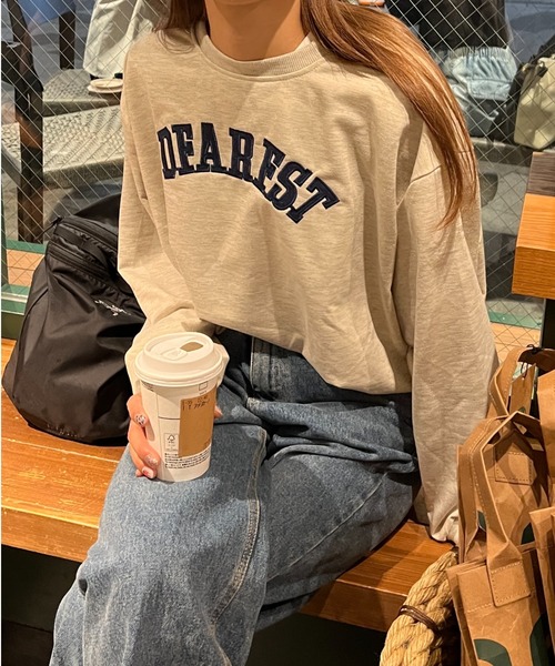 Sorriso（ソリッソ）の「カレッジロゴ スウェットトレーナー（スウェット・レディース・ライトグレー・M）」の2枚目の写真