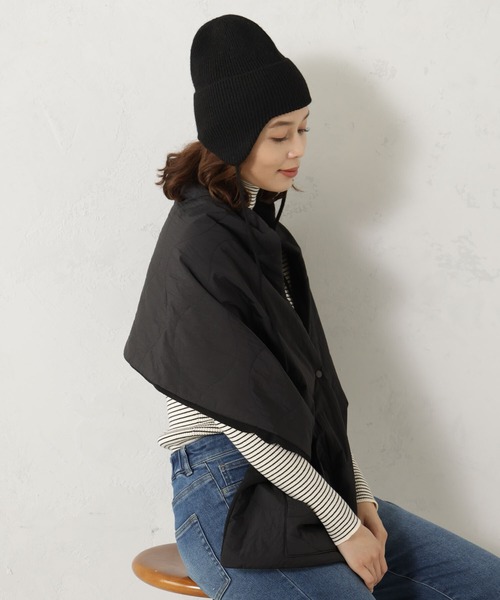 FOUND GOOD（ファウンドグッド）の「ミミアテツキニットボウ（キャップ・レディース・ベージュ/ブラック/グレー系5・FREE）」の5枚目の写真