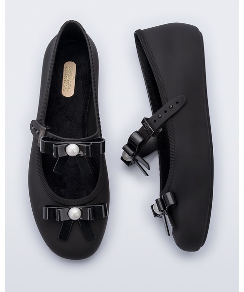 Melissa Soft Ballerina Bow AD Black Baleriny Damskie Czarne
