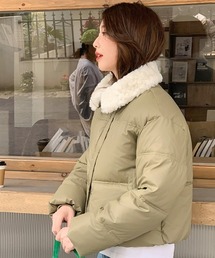 おしゃれスタ（オシャレスタ）の「もこもこ襟カジュアル中綿ジャケット（その他アウター）」