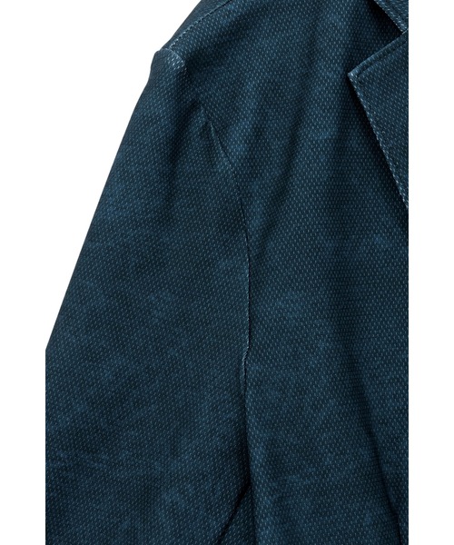 HIGH STREET（ハイストリート）の「HIGH STREET∴トリコットメッシュマーブル調プリントジャケット（テーラードジャケット・メンズ・ブラック/ベージュ/ネイビー・M/L/LL）」の10枚目の写真