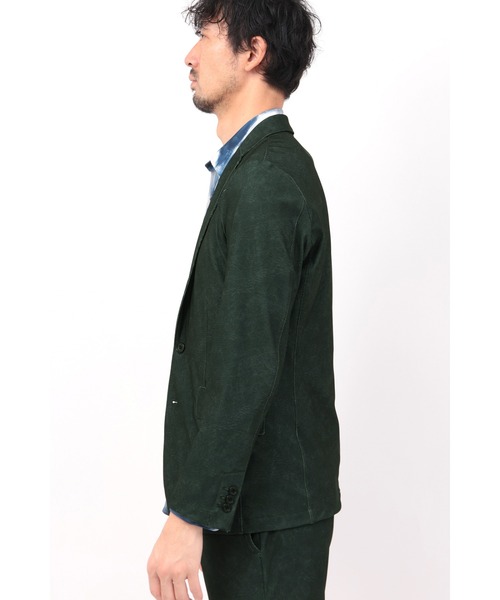HIGH STREET（ハイストリート）の「HIGH STREET∴トリコットメッシュマーブル調プリントジャケット（テーラードジャケット・メンズ・ブラック/ベージュ/ネイビー・M/L/LL）」の19枚目の写真