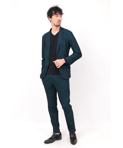 HIGH STREET（ハイストリート）の「HIGH STREET∴トリコットメッシュマーブル調プリントジャケット（テーラードジャケット・メンズ・ブラック/ベージュ/ネイビー・M/L/LL）」の16枚目の写真