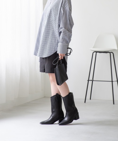 刺繍入り ウエスタンブーツ（ブーツ）｜menue（メヌエ）のファッション