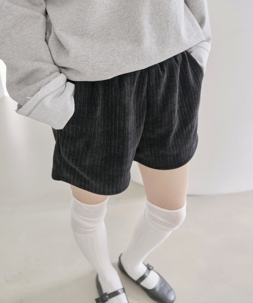 UNE MANSION（ユヌマンション）の「ウエストゴムコーデュロイニットショートパンツ（その他パンツ・レディース・アイボリー/ブラウン/グレー/ブラック・FREE）」の19枚目の写真