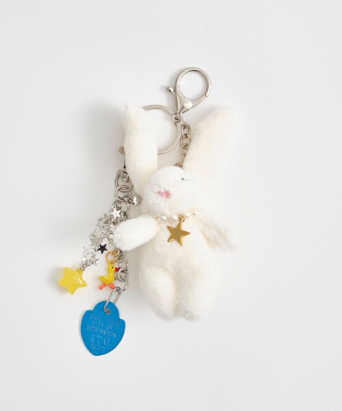 Foundry Mews(ファウンドリーミューズ)の「【Foundry Mews/ファウンドリーミューズ】Petite Mews One of a Kind Bag Charm/バッグチャーム/キーホルダー(その他小物・レディース・グレー/ホワイト/ピンク・FREE)」の2枚目の写真