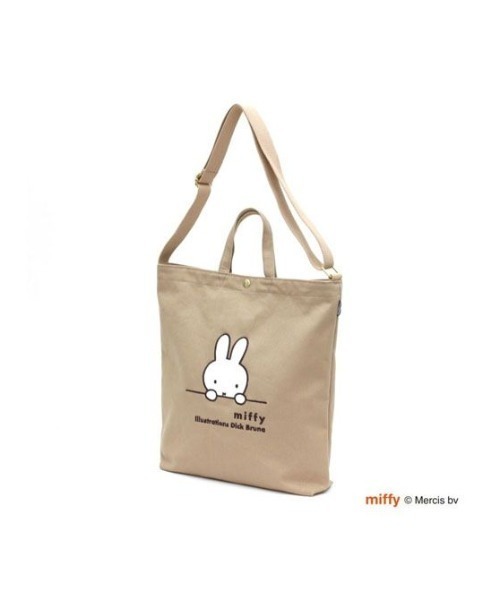 Miffy（ ミッフィー）の「ミッフィー 2WAY帆布トートショルダー ベージュミッフィーフェイス SIFF（トートバッグ・メンズ・マルチ・FREE）」の2枚目の写真