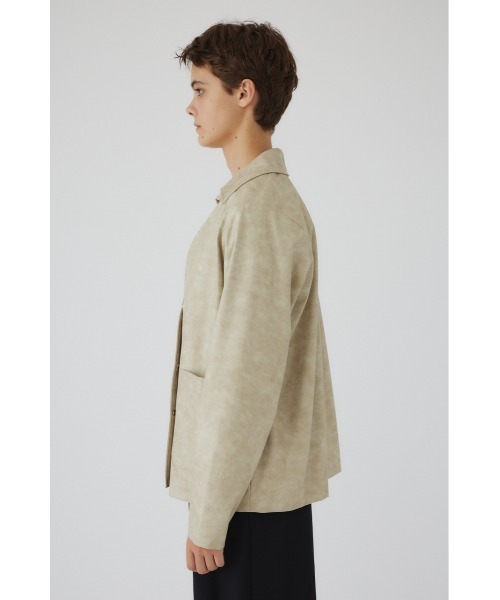 RIM.ARK（リムアーク）の「Leather like shirt JK レザーライクシャツ