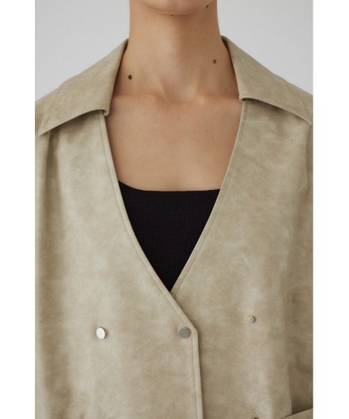 RIM.ARK ◌ leather like JK RIM.ARK（リムアーク）の「Leather like shirt JK レザーライクシャツ