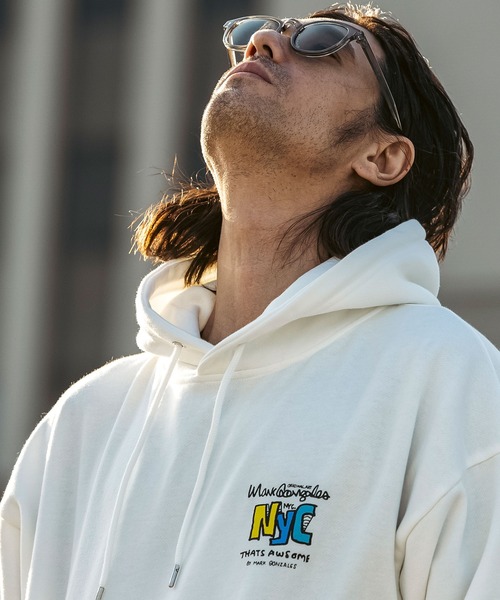 Mark Gonzales(マーク・ゴンザレス)の「【WEB・直営店限定】MARK GONZALES ARTWORK COLLECTION(マーク ゴンザレス)プリントプルオーバーパーカー/4type/3colors(パーカー・メンズ・ホワイト系4/ブラック系1/ブラック系3/グレー系1/ホワイト系3/ブラック系2/ブラック系4/ホワイト系1/ホワイト系2/グレー系2/グレー系3/グレー系4・M/L/XL)」の16枚目の写真