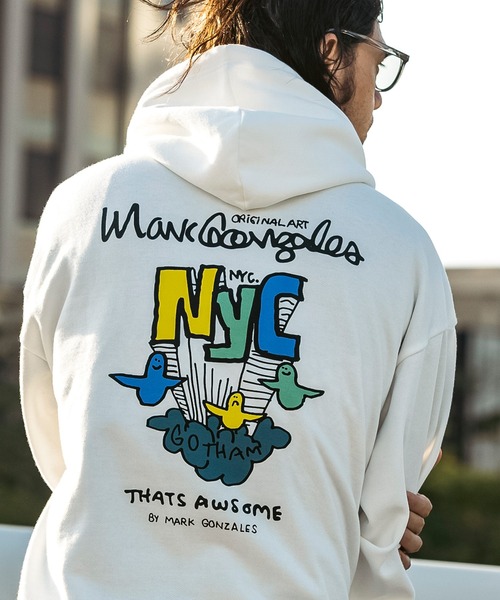 Mark Gonzales(マーク・ゴンザレス)の「【WEB・直営店限定】MARK GONZALES ARTWORK COLLECTION(マーク ゴンザレス)プリントプルオーバーパーカー/4type/3colors(パーカー・メンズ・ホワイト系4/ブラック系1/ブラック系3/グレー系1/ホワイト系3/ブラック系2/ブラック系4/ホワイト系1/ホワイト系2/グレー系2/グレー系3/グレー系4・M/L/XL)」の17枚目の写真