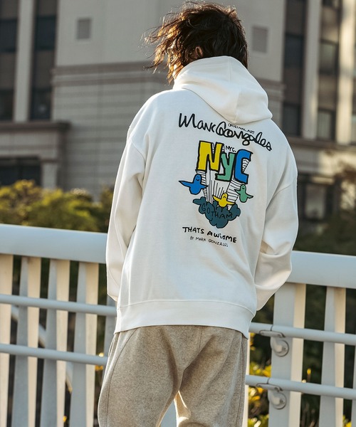 Mark Gonzales(マーク・ゴンザレス)の「【WEB・直営店限定】MARK GONZALES ARTWORK COLLECTION(マーク ゴンザレス)プリントプルオーバーパーカー/4type/3colors(パーカー・メンズ・ホワイト系4/ブラック系1/ブラック系3/グレー系1/ホワイト系3/ブラック系2/ブラック系4/ホワイト系1/ホワイト系2/グレー系2/グレー系3/グレー系4・M/L/XL)」の19枚目の写真