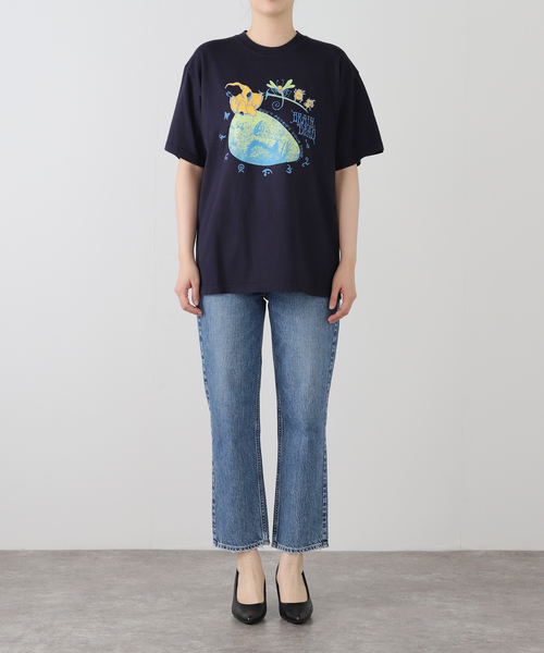 BRAIN DEAD(ブレインデット)の「【BRAIN DEAD/ブレインデッド】 PETRIFIED MIND T000040 85D424(Tシャツ/カットソー・レディース・ネイビー・MEDIUM/SMALL)」の2枚目の写真