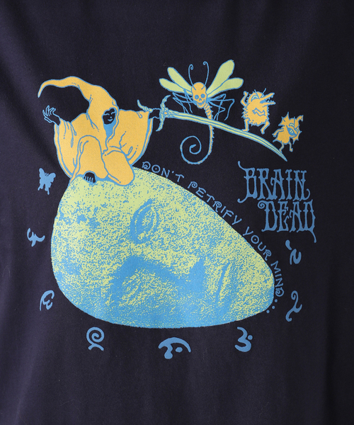 BRAIN DEAD(ブレインデット)の「【BRAIN DEAD/ブレインデッド】 PETRIFIED MIND T000040 85D424(Tシャツ/カットソー・レディース・ネイビー・MEDIUM/SMALL)」の9枚目の写真